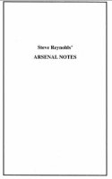 Arsenal Notes by Steve Reynolds