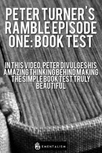 PETER TURNER\'S WEEKLY RAMBLE EPISODE ONE: BOOK TEST (INSTANT DOW