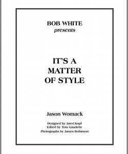 Bob White - Its a Matter of Style (Instant Download)