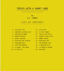 Tricks with a Short Card by U. F. Grant