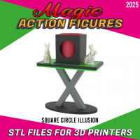 Square Circle Illusion - 3D Printable Action figure CREATIVITY LAB (Instant Download)